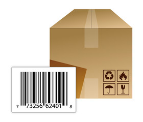 box with a barcode