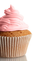 tasty cupcake, isolated on white
