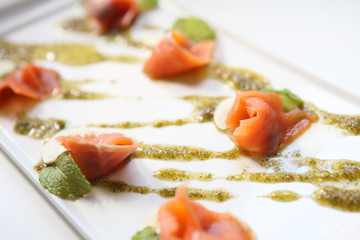 salmon carpaccio