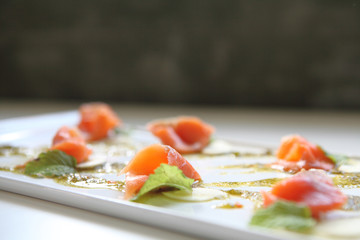 salmon carpaccio