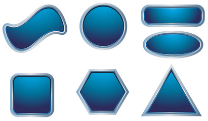Blank Dark-blue web buttons for website or app. Vector eps10