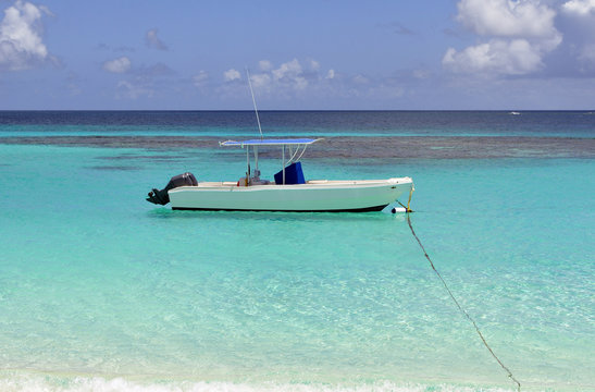 Boat in the Caribbean.
