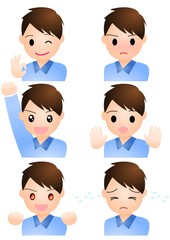 Fototapeta premium 男性 表情