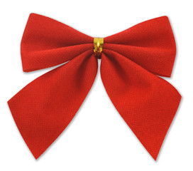 festive bow of red cloth