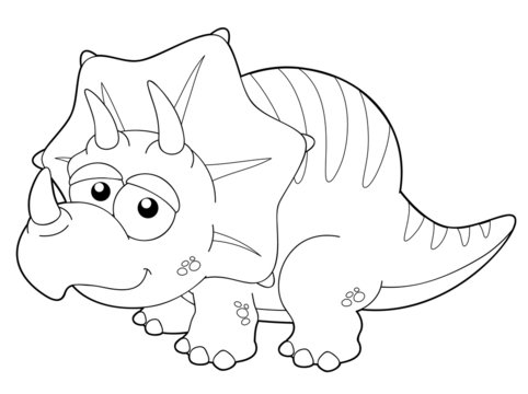 recommend clip art: illustration of Cartoon dinosaur outline