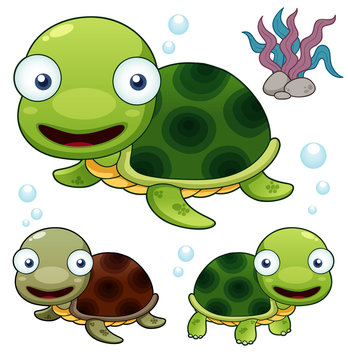 illustration of Cartoon turtle