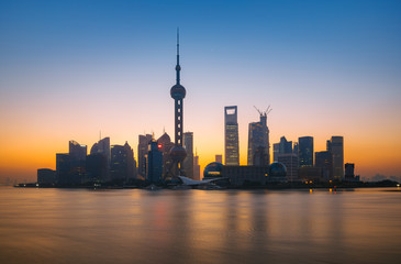 Shanghai skyline - obrazy, fototapety, plakaty