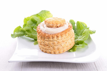 puff pastry and salad