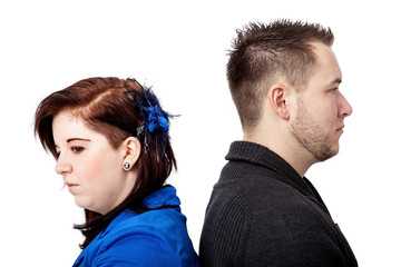 Couple having differences of opinion