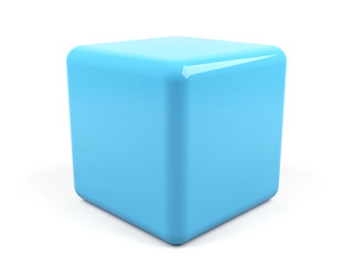 Fototapeta premium 3d cube isolated on a white