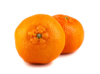 Pair of ripe tangerines