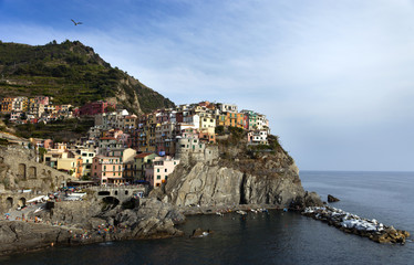 Fototapeta na wymiar Manarola Village w Cinque Terre we Włoszech