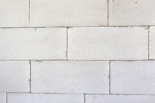 White block wall autoclaved concrete