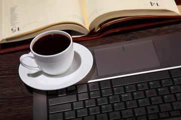 Coffee at business workplace