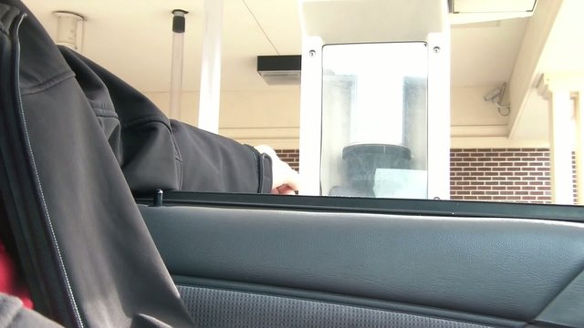Man at Bank Drive Thru