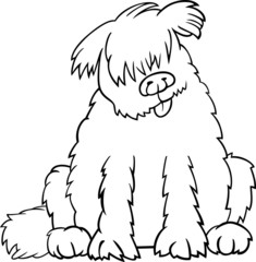newfoundland dog cartoon for coloring book