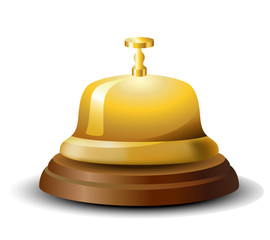 Golden reception bell eps10