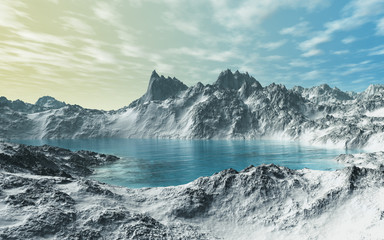 Fototapeta na wymiar Gletschersee