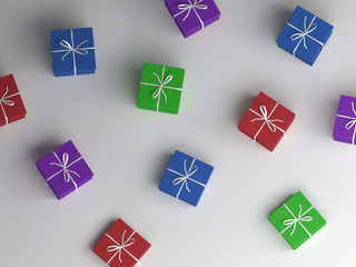 present boxes - colorful