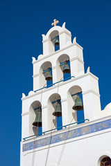 Belltower of a church in Oia