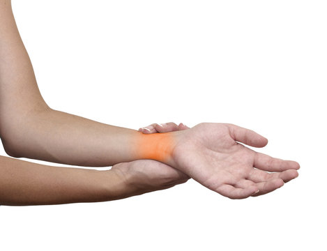 Acute pain in a woman wrist