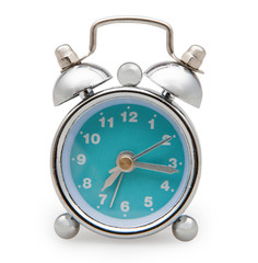 alarm clock isolated on white with clipping path