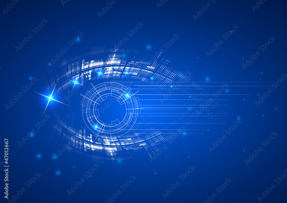 Poster abstract bright technology dynamic eye fade background