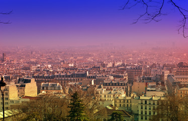 Fototapeta na wymiar Panoramę miasta Paryż, France.View z Sacre-Coeur,