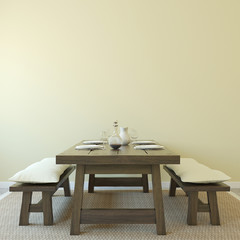 Dining-room interior.