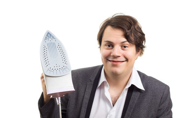 Business Man With Flat Iron
