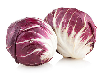 red cabbage radicchio isolated on white © Viktar Malyshchyts