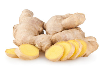 ginger root isolated on white