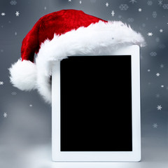 Voucher on tablet pc for christmas with mitre