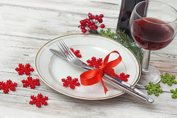 Christmas table setting 
