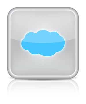 Weather web icon with cloud on white background.