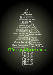 Merry Christmas Tagcloud Baum - 47015614