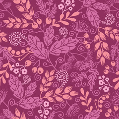 Vector autumn garden seamless pattern with decorative fall