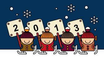 Happy New Year. Card Design