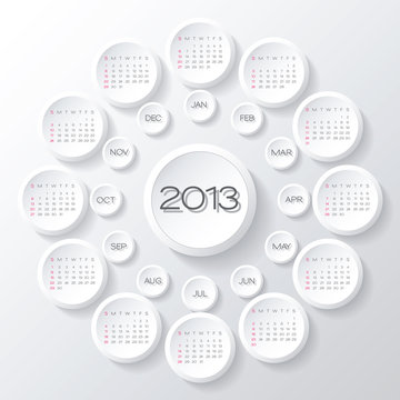 calendar 2013 vector