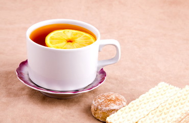 Tea with Lemon and sweet treats