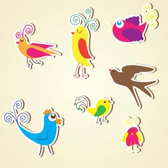 Fototapeta premium Birds icons