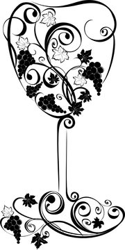 Stylized wine glass