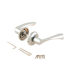 Door Knob assembly on White Background