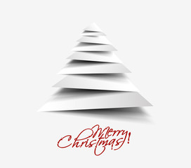 white christmas tree, design, vector illustration.