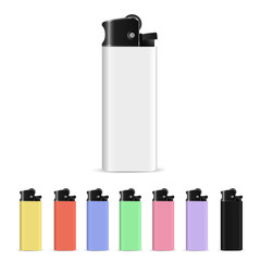 Vector set of lighters