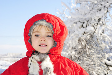 the little girl in the snow