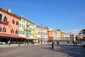 Fototapeta na wymiar Piazza Bra - Werona, Italien