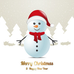 snowman winter snow tree landscape brown white