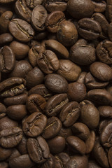 Coffee beans close up texture