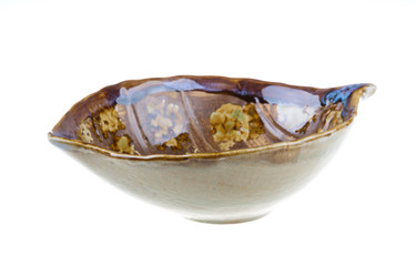 empty ceramic bowl isolated on white